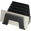 OIC 5 Compartments Incline Sorter - 6.06" x 5.06" x 8" - 5 Compartment(s) - Black