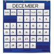 Pacon Monthly Calendar Pocket Chart - 25" x 28" - Blue