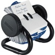 Rolodex Mini Classic 250 Card Rotary File - 250 Address Card - 24 Printed - Black