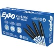 Sanford Vis-a-Vis Wet Erase Overhead Transparency Marker - Ink Color: Black - Barrel Color: White - 12 / Dozen
