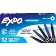 Sanford Vis-a-Vis Wet Erase Overhead Transparency Marker - Ink Color: Blue - Barrel Color: White - 12 / Dozen