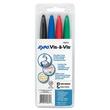 Sanford Vis-a-Vis Wet Erase Overhead Transparency Markers - Black Ink, Red Ink, Green Ink, Blue Ink - White Barrel - 4 / Set