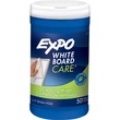 Expo Marker Board Towlettes - Reusable, Pre Moistened - White - Cloth