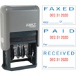 Xstamper Self-Inked Stamp - 0.93" x 1.75" - Blue, Red
