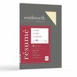 Southworth Resume Paper - Letter - 8.5" x 11" - 24lb - Wove - 100 / Box - Ivory
