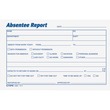 Tops Absentee Report Form - 100 Sheet(s) - 4" x 6" Sheet Size - White - 2 / Pack