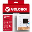 Velcro Sticky Back Hook and Loop Fastener - 0.75" Width x 15' Length - 1 Roll - Black Velcro Sticky Back Hook and Loop Fastener - 0.75" Width x 15' Length - 1 Roll - Black