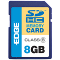 EDGE Tech Corporation - EDGDM-209797-PE - EDGE Tech 8GB ProShot Secure Digital High Capacity (SDHC) Card (Class 6)