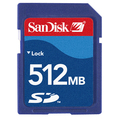 SanDisk Corporation - SDSDB-512-A10 - SanDisk 512MB Secure Digital Card