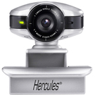Hercules Dualpix HD Webcam - Silver, Black