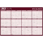 At-a-glance Erasable/reversible Horizontal Yearly Wall Planner