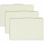 Smead 19076 Gray/green Pressboard Classification File Folder With Safeshield Fasteners