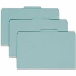 Smead 19081 Blue Pressboard Classification Folders With Pocket-style Dividers And Safeshield Fasteners