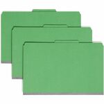 Smead 19083 Green Pressboard Classification Folders With Pocket-style Dividers And Safeshield Fasteners
