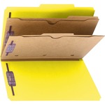 Smead 19084 Yellow Pressboard Classification Folders With Pocket-style Dividers And Safeshield Fasteners
