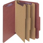 Smead 19092 Red Pressboard Classification Folder With Safeshield Fasteners