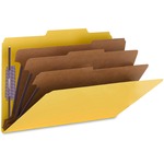 Smead 19098 Yellow Colored Pressboard Classification Folders With Safeshield Fasteners