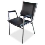 Lorell Plastic Arm Stacking Chair
