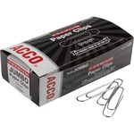 Acco® Premium Jumbo Paper Clips, Smooth Finish, Jumbo Size 1-7/8", 100/box