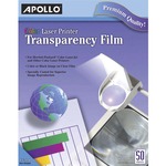 Apollo® Color Laser Printer Transparency Film, 50 Sheets