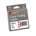 Maco 1/4" Permanent Adhesive Color Coding Labels