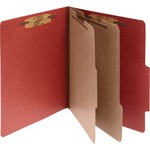 Acco® Pressboard 6-part Classification Folders, Letter, Red, Box Of 10