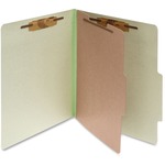 Acco® Pressboard 4-part Classification Folders, Letter, Green, Box Of 10
