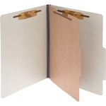 Acco® Pressboard 4-part Classification Folders, Letter, Gray, Box Of 10
