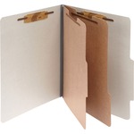 Acco® Pressboard 6-part Classification Folders, Letter, Gray, Box Of 10