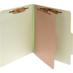 Acco® Pressboard 4-part Classification Folders, Legal, Leaf Green Box Of 10