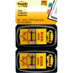 Post-it® Message Flags, "sign Here", Yellow