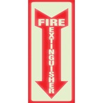U.s. Stamp & Sign Glow Fire Extinguisher Sign