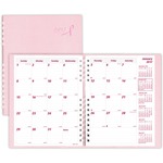 Brownline Coilpro Pink Hard Cover Monthly Planner