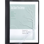 Acco® Poly Clear Front Report Cover, Letter Size, 100 Sheets, Black