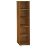 Bush Business Furniture Series C18w 5-shelf Bookcase In Warm Oak
