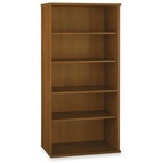 Bush Business Furniture Series C36w 5-shelf Bookcase In Warm Oak