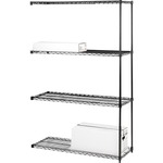 Lorell 4-tier Industrial Wire Shelving Add-on-unit