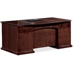 Dmi Del Mar 7302-37 Executive Pedestal Desk With Bowfront