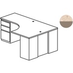 Mayline Csii C343r1 Right J Table Return With Box/box/file Pedestal
