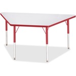 Berries Adult Height Gray Laminate Trapezoid Table