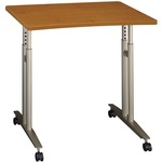 Bush Business Furniture Series C Adjustable Height Mobile Table In Natural Cherry