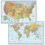 Advantus Deluxe Usa / World Wall Map