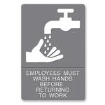 U.s. Stamp & Sign Ada Plastic Wash Hands Sign