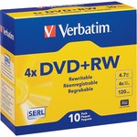 Verbatim Dvd+rw 4.7gb 4x With Branded Surface - 10pk Jewel Case