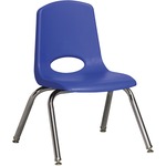 Early Childhood Resources 12" Stack Chair, Chrome Legs