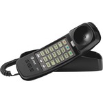 At&t 210 Corded Trimline Phone With Speed Dial And Memory Buttons, Black