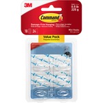 Command™ Mini Clear Hooks With Clear Strips