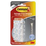 Command Clear Flat Cord Clips With Clear Strips17305clr