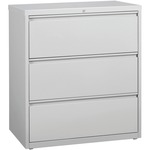 Lorell 3-drawer Lt. Gray Lateral Files