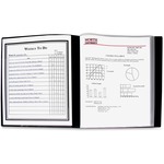 C-line 24-pocket Bound Sheet Protector Presentation Book, Black, 33240